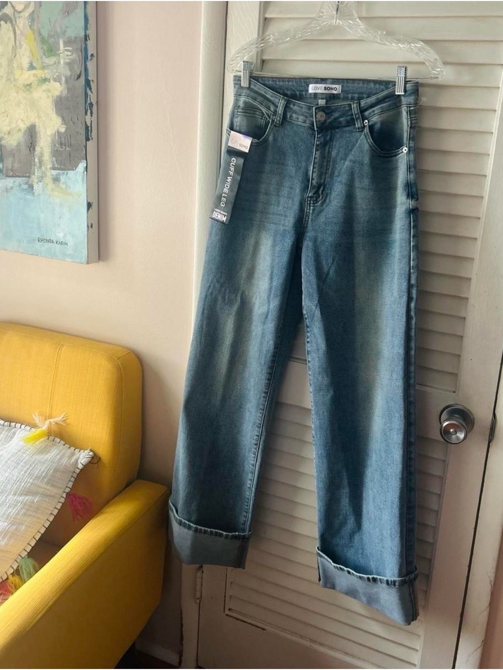 Love & Legend Relaxed Boyfriend Jeans in Washed Blue